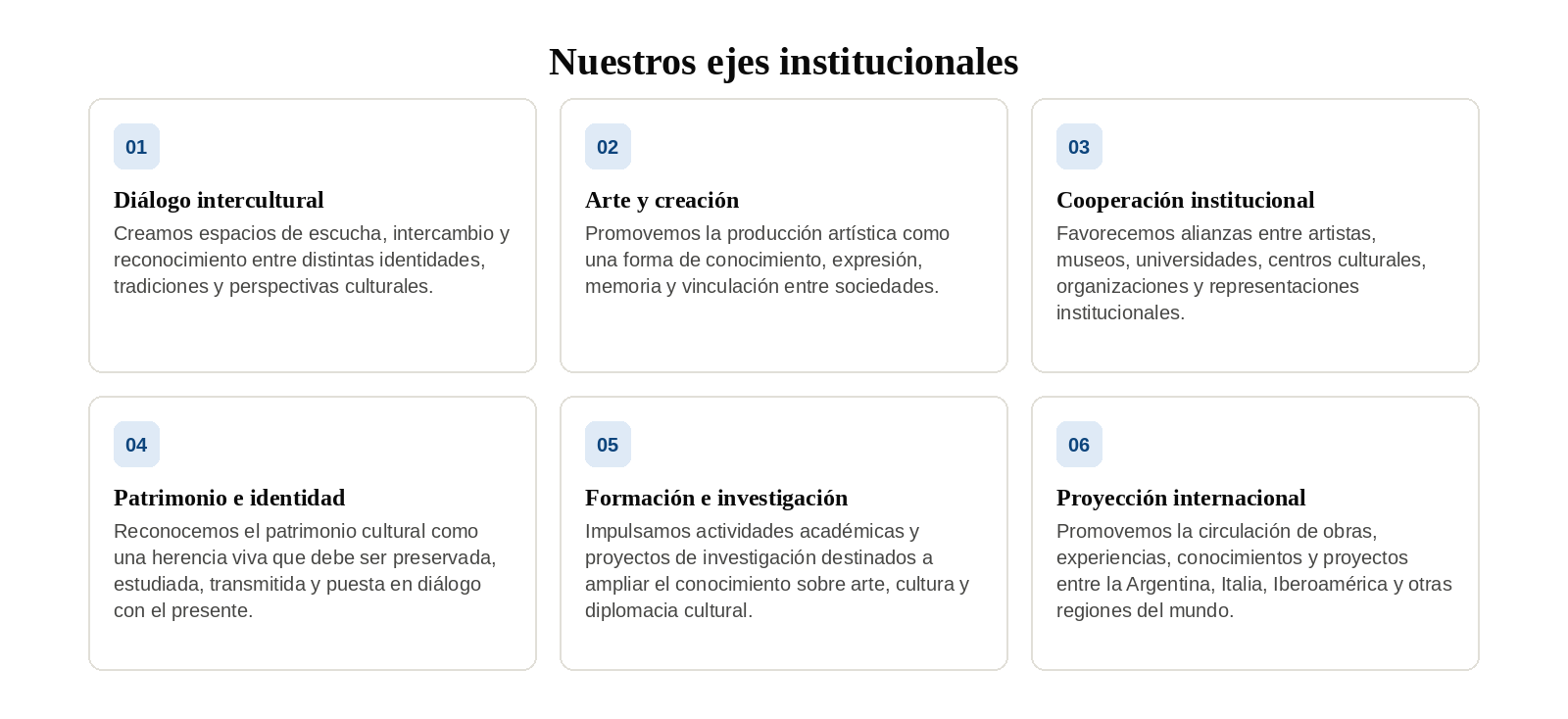 ejes institucionales