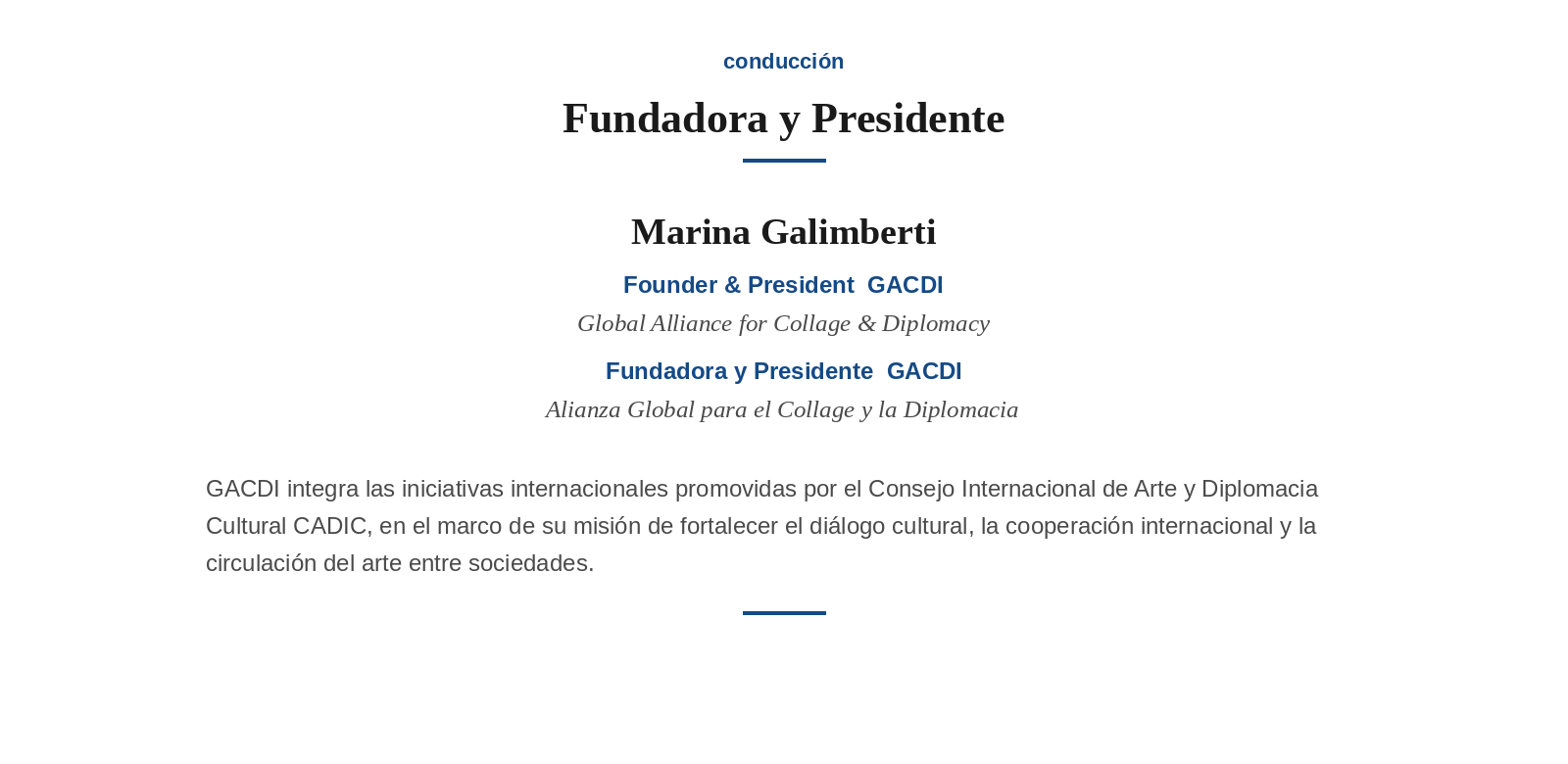 gacdi fundadora presidente