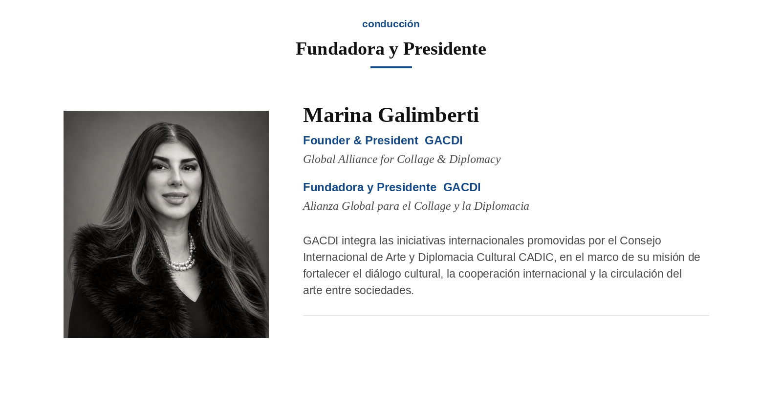 gacdi fundadora presidente con foto marina