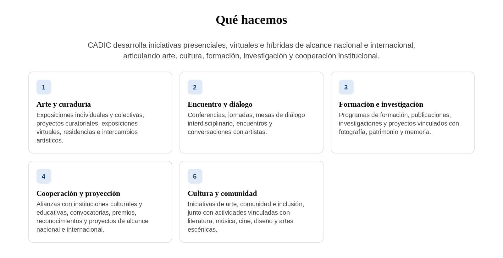 que hacemos