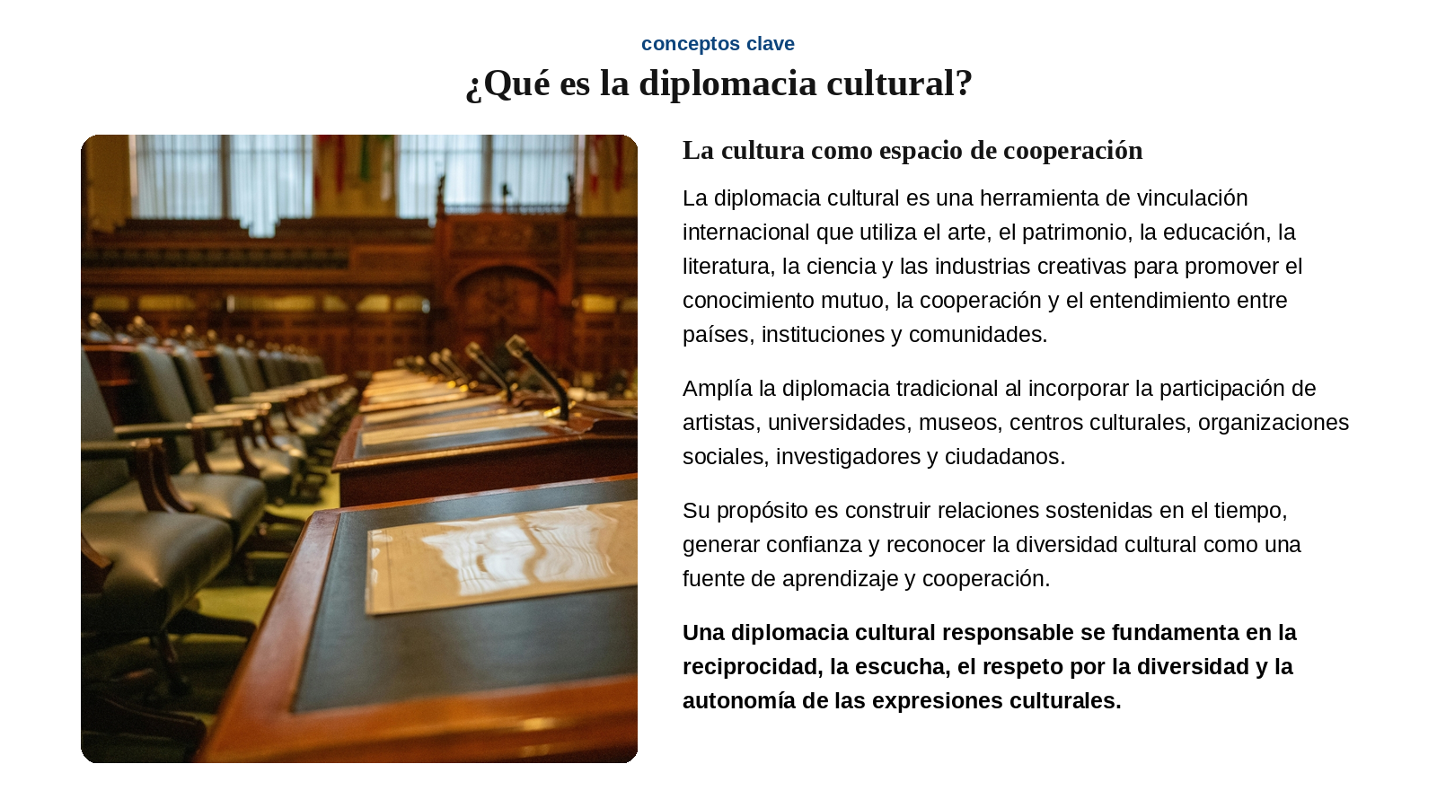 seccion diplomacia cultural